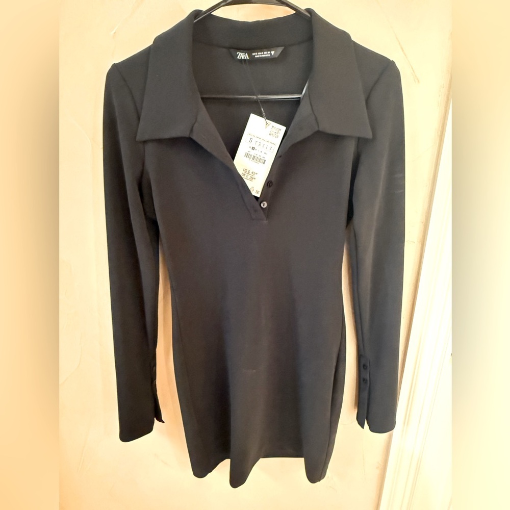 Zara Black long Sleeve Women's dress